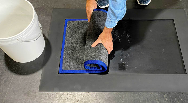 Disinfecting Shoes with Workplace Floor Mats