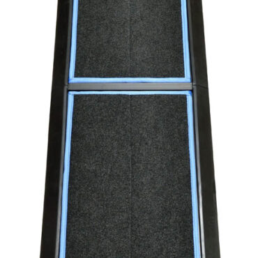 SaniStride 1" deep 2 piece Long Runner boot dip mat system sanitizes boot bottoms once sanitizer is added