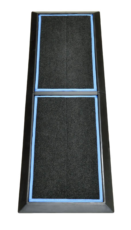 SaniStride 1" deep 2 piece Long Runner boot dip mat system sanitizes boot bottoms once sanitizer is added